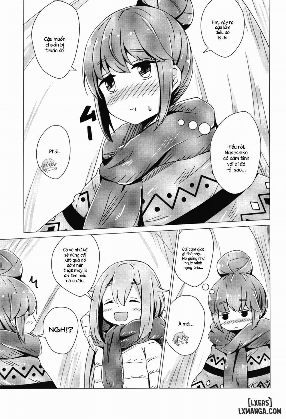 Sex Shinai to Derenai Tent ni Tojikomerareta NadeRin Oneshot trang 5