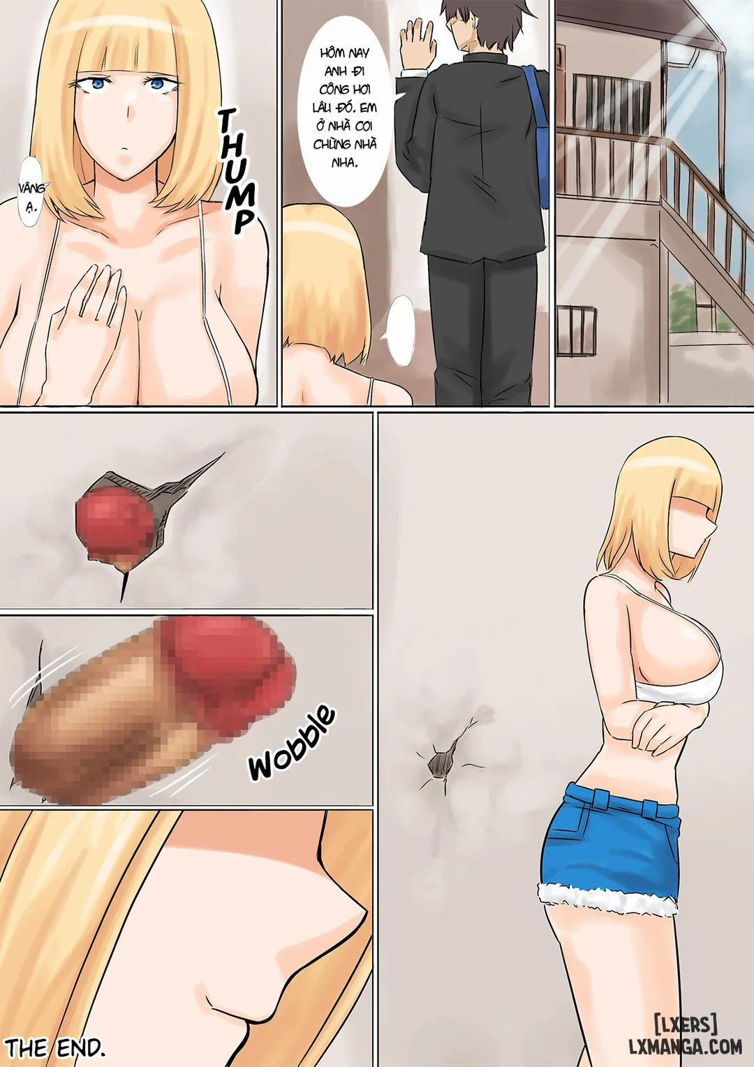Sex With a Married Gyaru Through a Hole in The Wall Oneshot trang 33