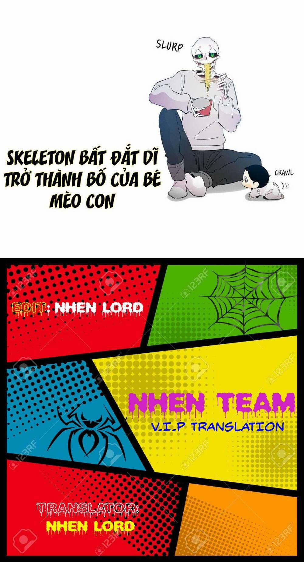 Skeleton Bất Đắt Dĩ Trở Thành Bố Của Bé Mèo Con 3 trang 0