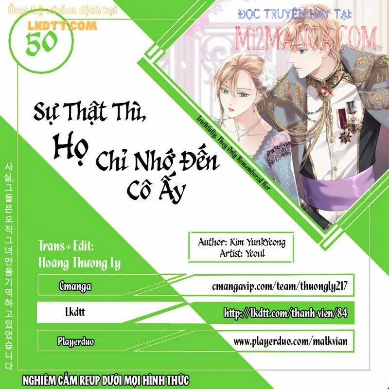 Sự Thật Thì, Họ Chỉ Nhớ Đến Cô Ấy 50 trang 0