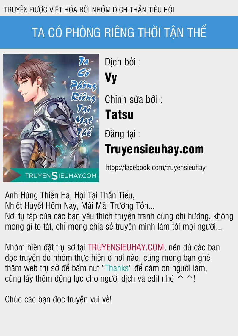 Ta Có Phòng Riêng Thời Tận Thế 1 trang 0