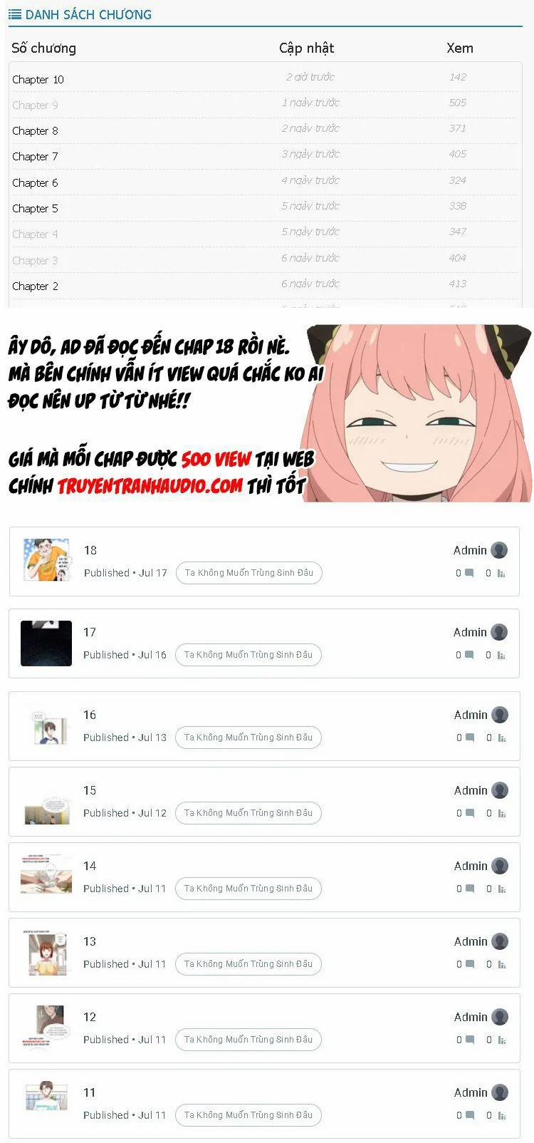 Ta Không Muốn Trùng Sinh Đâu 12 trang 11