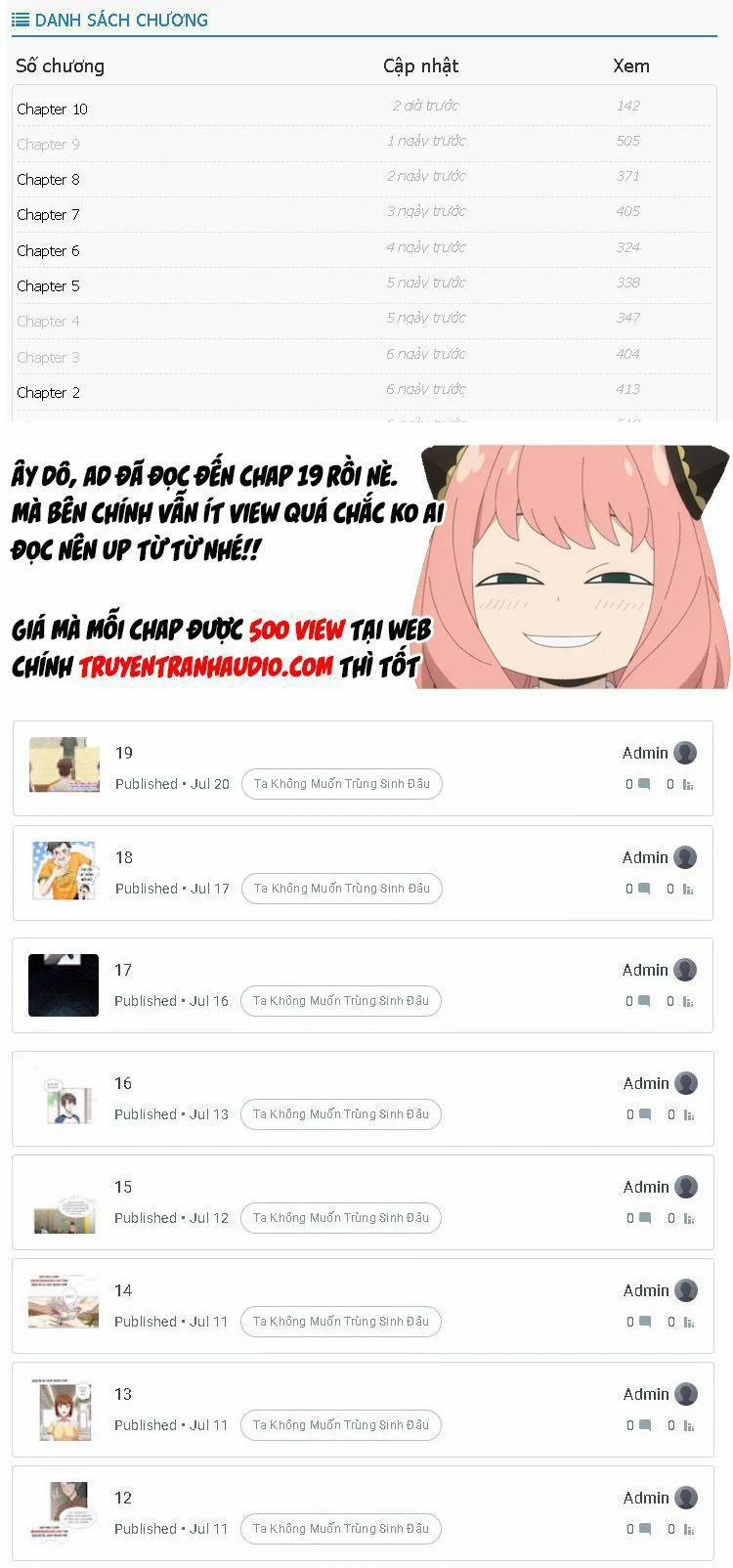 Ta Không Muốn Trùng Sinh Đâu 16 trang 11