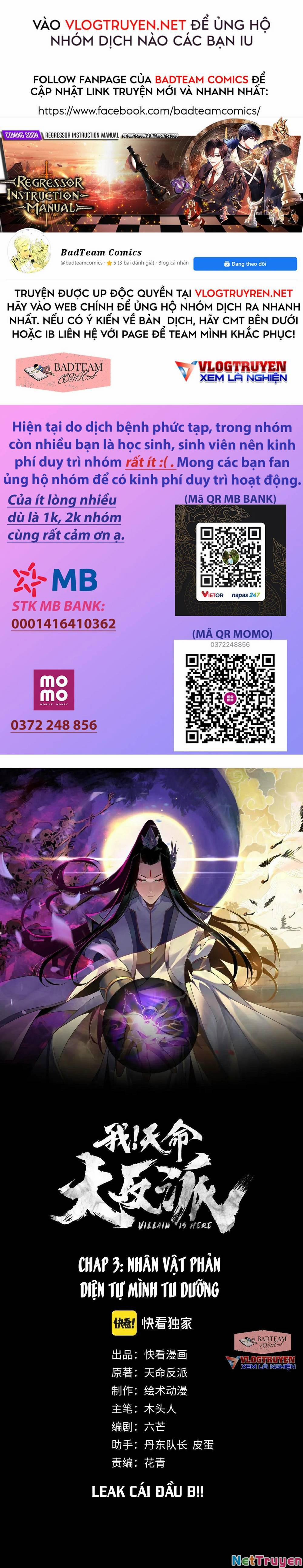 Ta! Thiên Mệnh Đại Phản Phái 3 trang 0