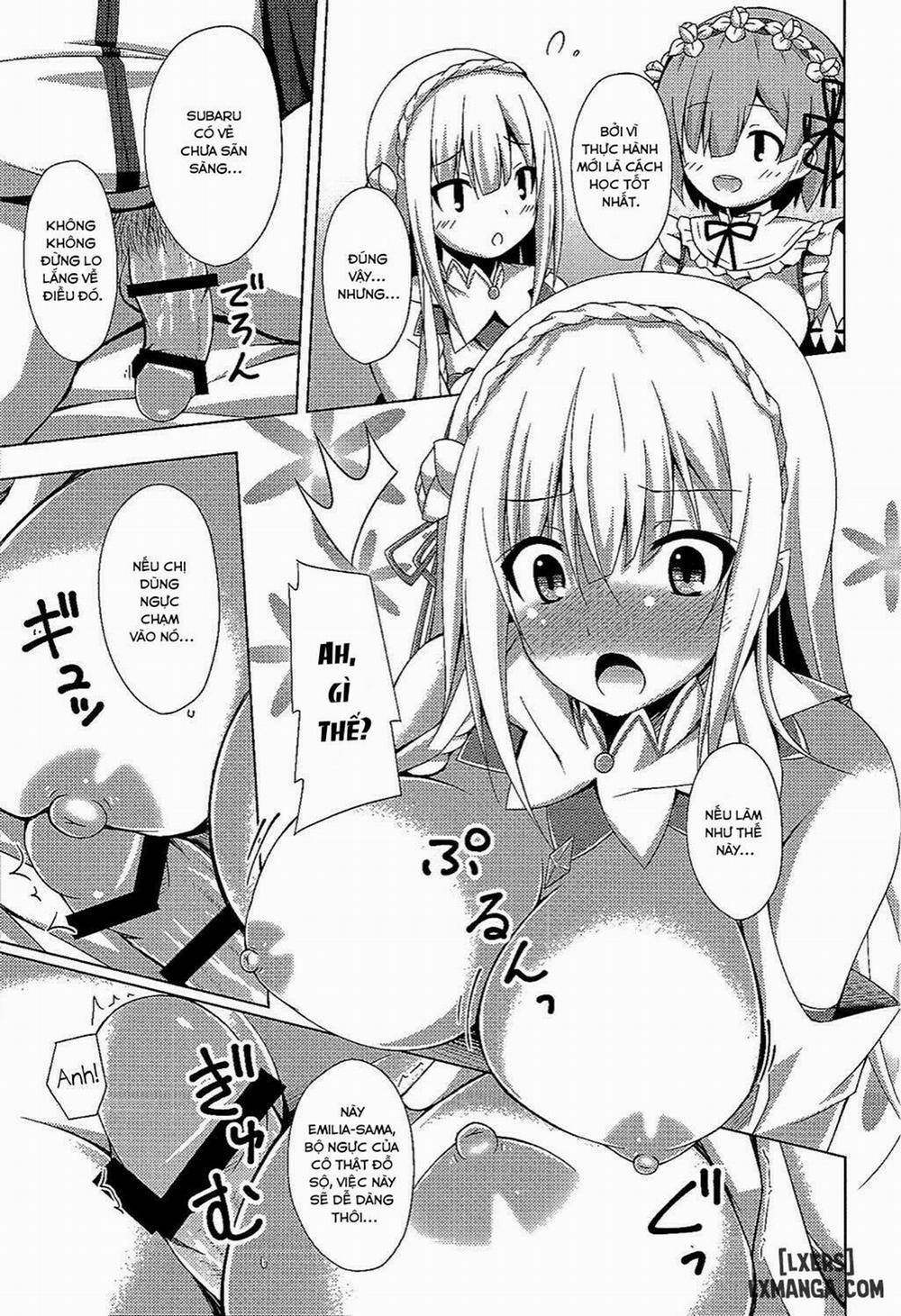 Teach me, Rem-sensei! An introduction to sex with Emilia-tan Oneshot trang 11