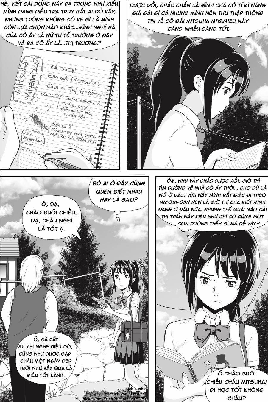 Tên Cậu Là Gì: Nghĩ Ngợi & Mộng Mơ 0 Giấc mơ của chúng ta. trang 30