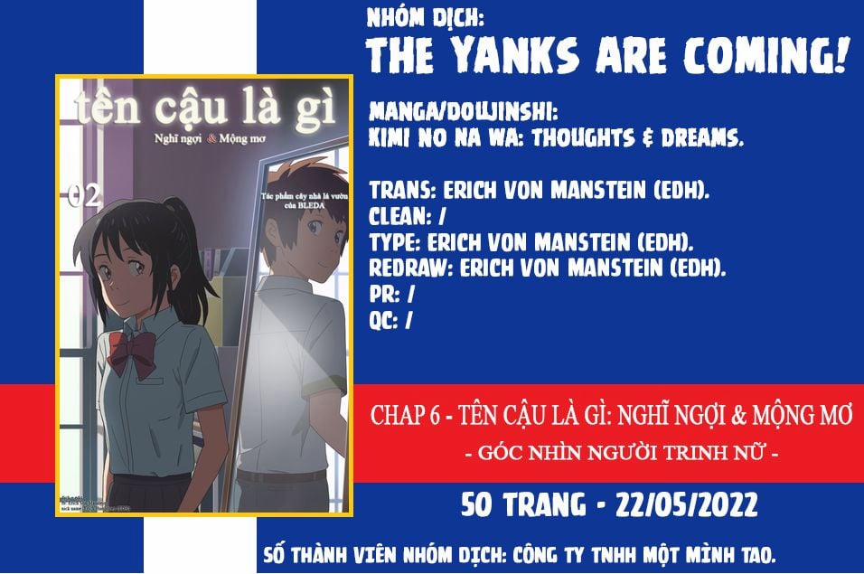 Tên Cậu Là Gì: Nghĩ Ngợi & Mộng Mơ 0 Góc nhìn người trinh nữ. trang 52
