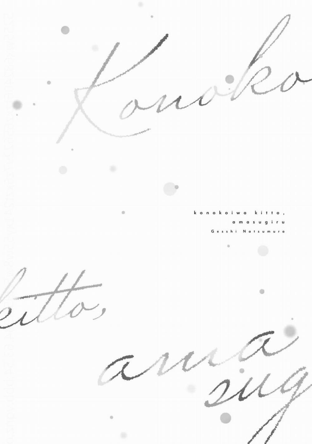 Tình Yêu Này Thực Sự Quá Ngọt Ngào Rồi 3 trang 6