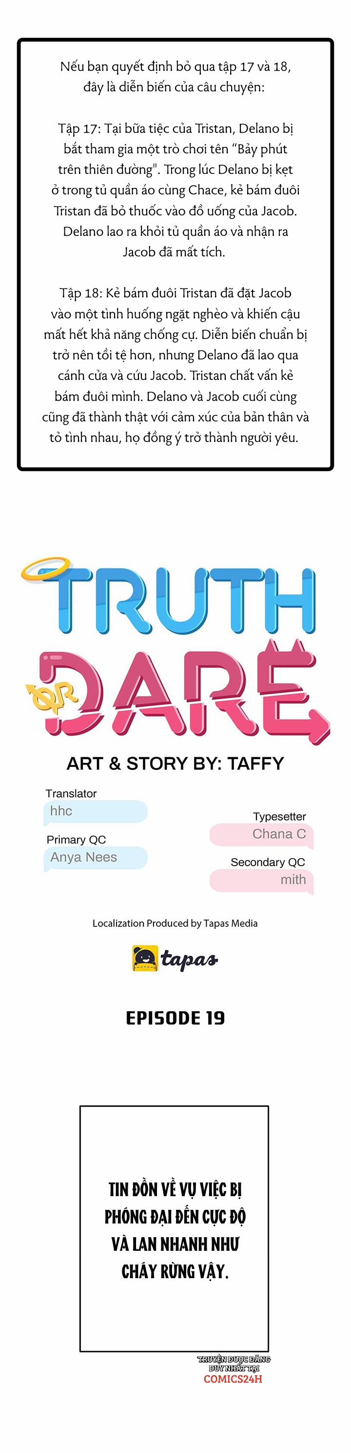 Truth Or Dare 19 trang 0
