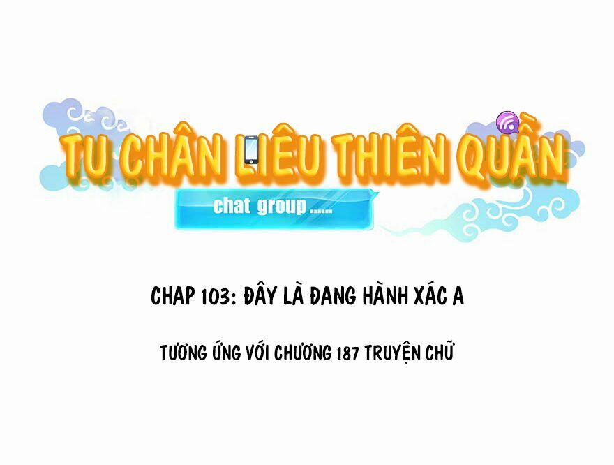 Tu Chân Nói Chuyện Phiếm Quần 103 trang 1
