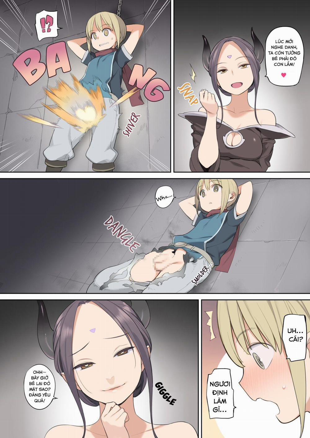 Vị anh hùng vì nước quên thân - Toraware Yuusha To Maou (Onna) To Elf Oneshot trang 3