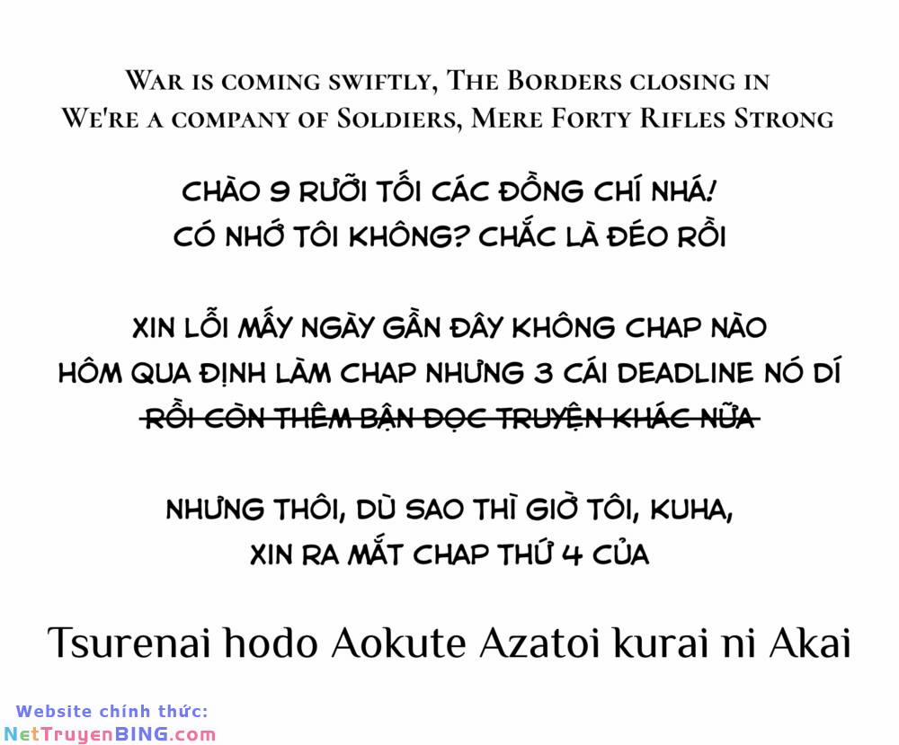Xanh Của Lạnh Lùng. Đỏ Của Xảo Quyệt. 4 trang 1